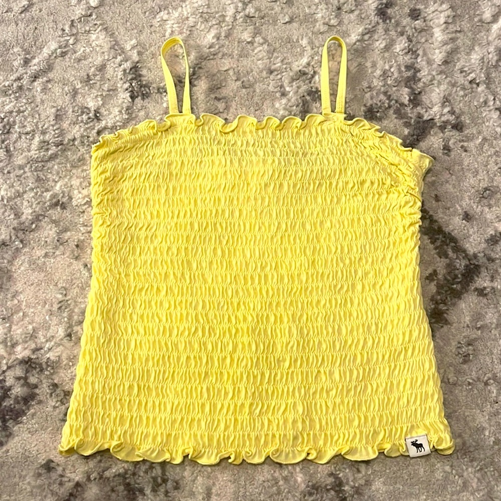 Girls Size 9/10 Abercrombie Yellow Tank Top